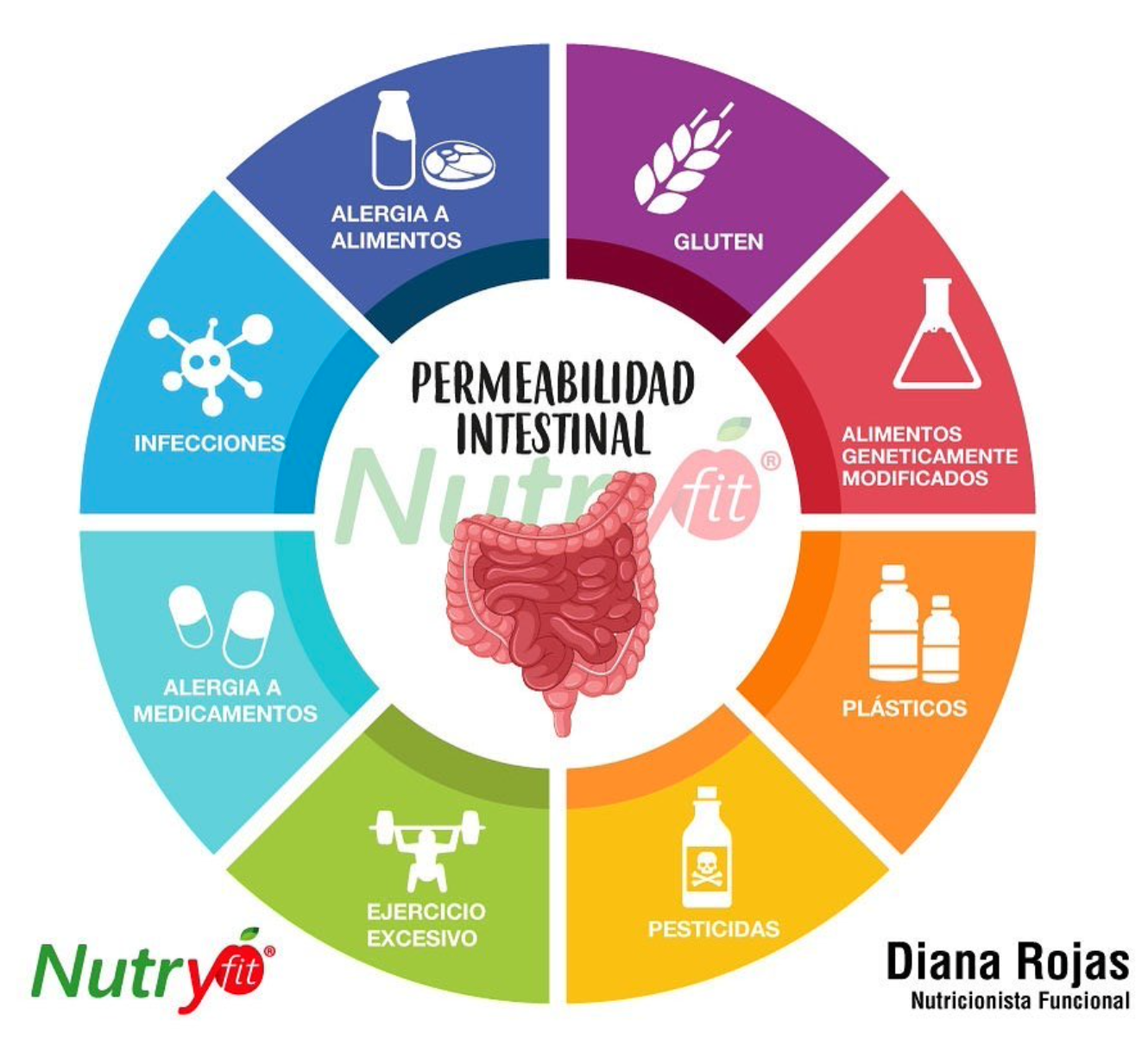 Nutricionista Diana Rojas, permeabilidad intestinal, nutricion funcional